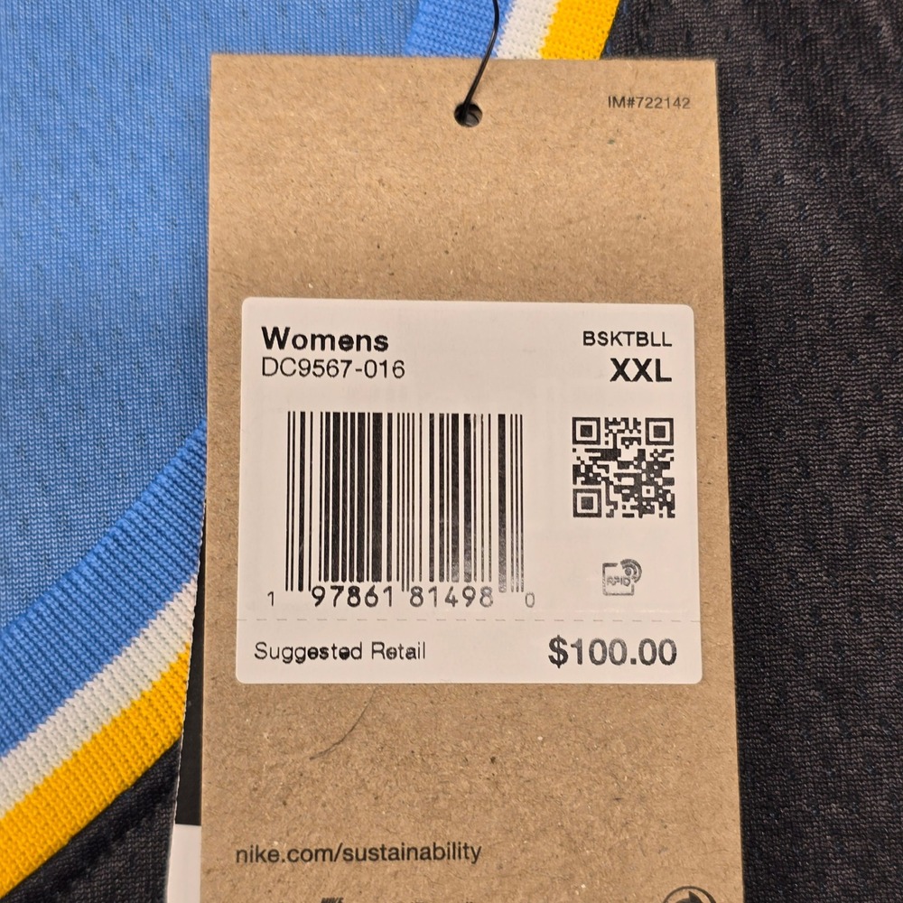 Nike Chicago Sky Angel Reese WNBA Explorer Edition Jersey Womens XXL Black Blue - Picture 3 of 10